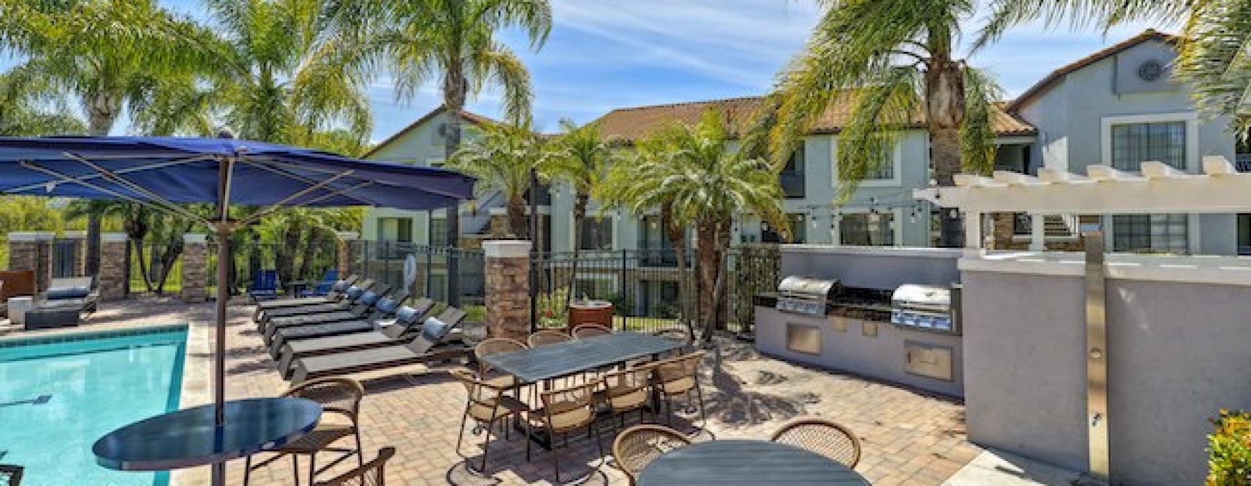 outdoor sitting area with pool
