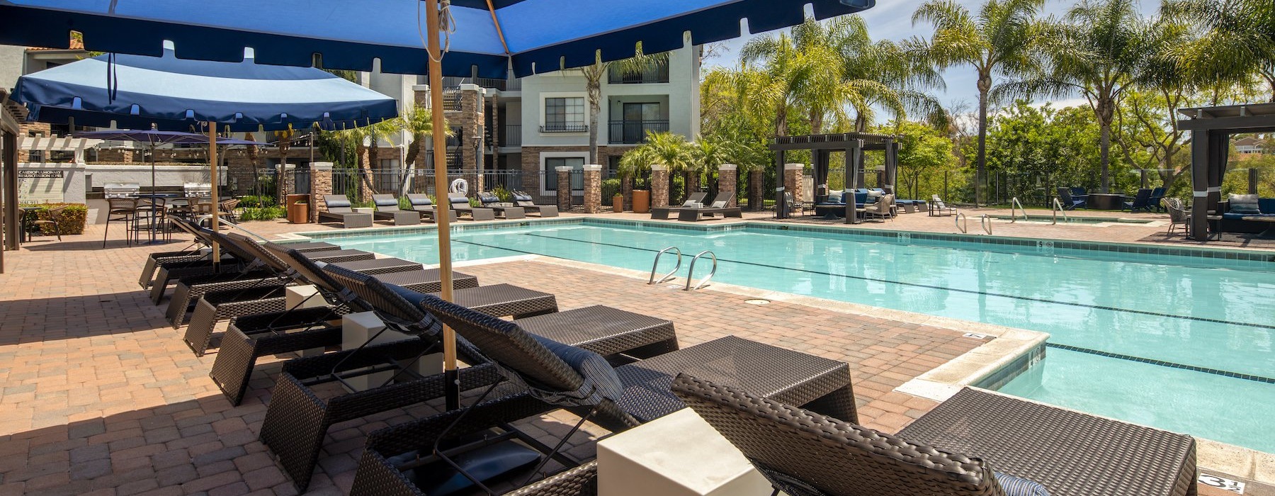 pool and lounge chairs