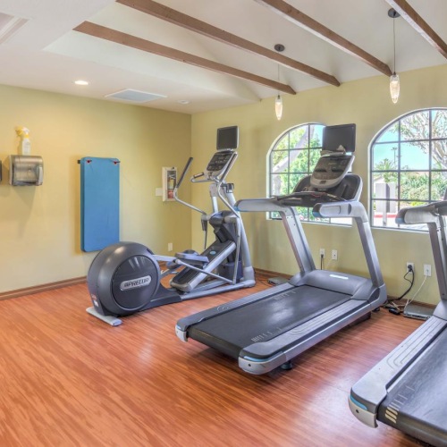 Enjoy our resident-only features a gym with exercise equipment
