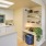 Kitchen with white cabinets and wood flooring